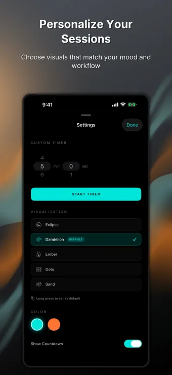App Store screenshot Floyd generated for Tempo — "Personalize Your Sessions"